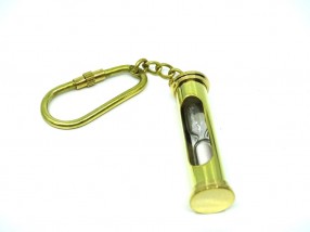 Breloczek mosiężny - mini klepsydra