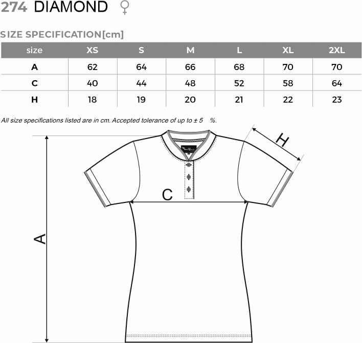 DIAMOND Koszulka polo damska